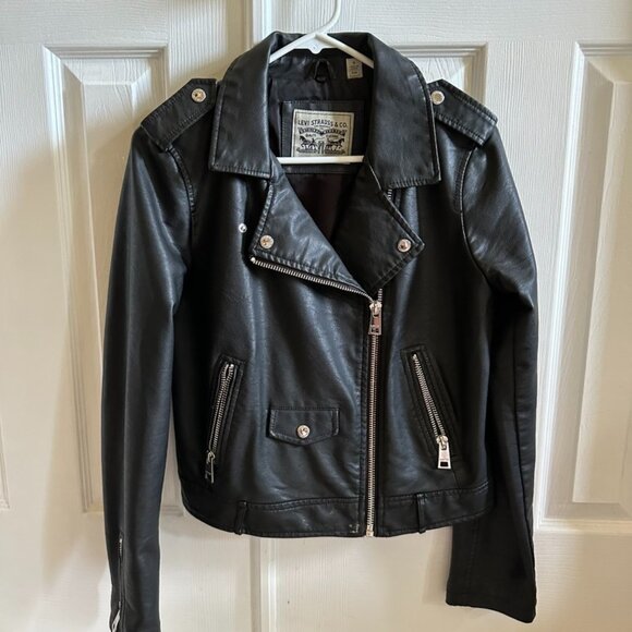 Levi's Faux Black Leather Jacket - Picture 1 of 4